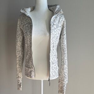 lululemon athletica White and Black Script Jacket